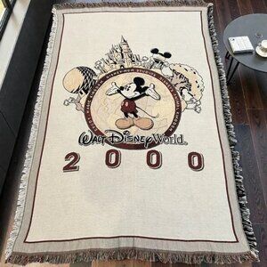 Vintage DISNEY Millenium (Year 2000) Throw Blanket by GOODWIN WEAVERS